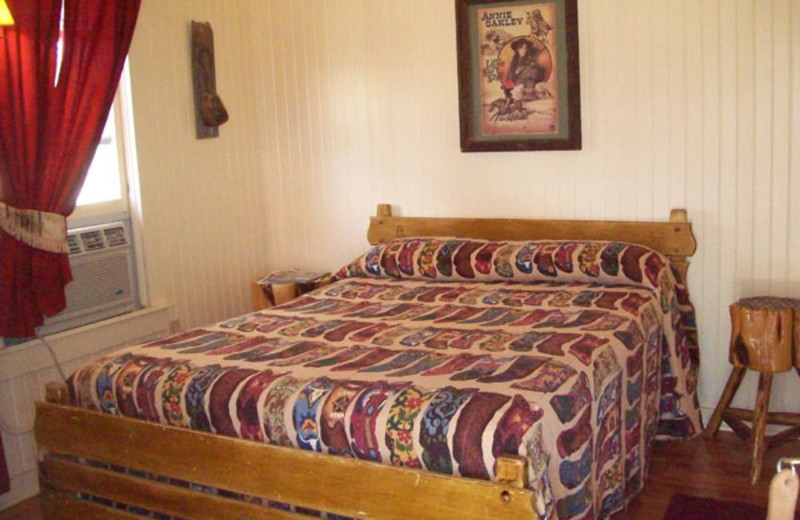 Guest room at Twin Elm Ranch.