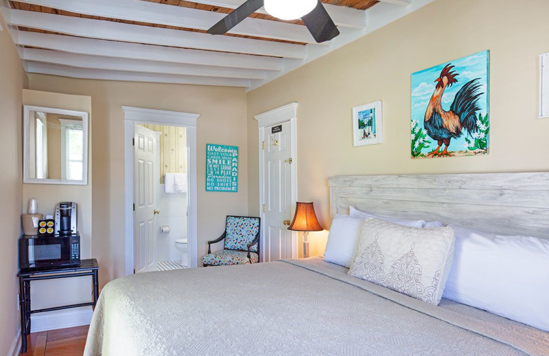 Guest room at Coco Plum Inn.