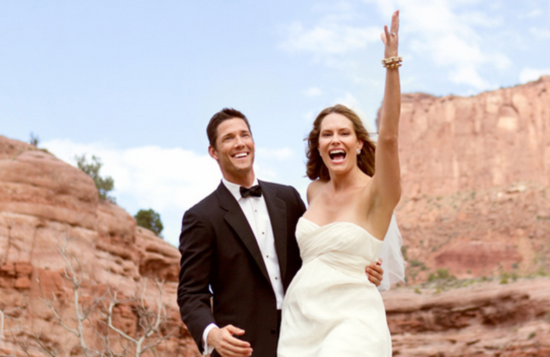 Bride And Groom at Gateway Canyons Resort 