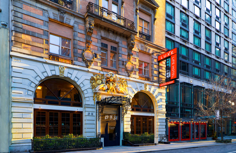 Exterior view of Luxe Life Hotel New York.