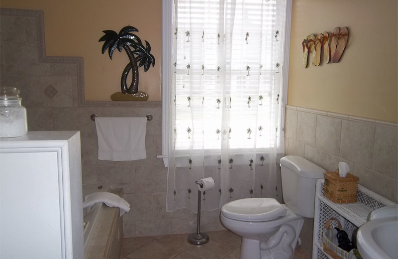 Guest Bathroom at Amelia Oceanfront Bed & Breakfast