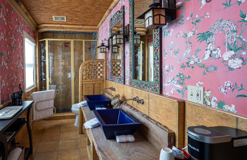 Guest bathroom at Seven Sisters Inn.