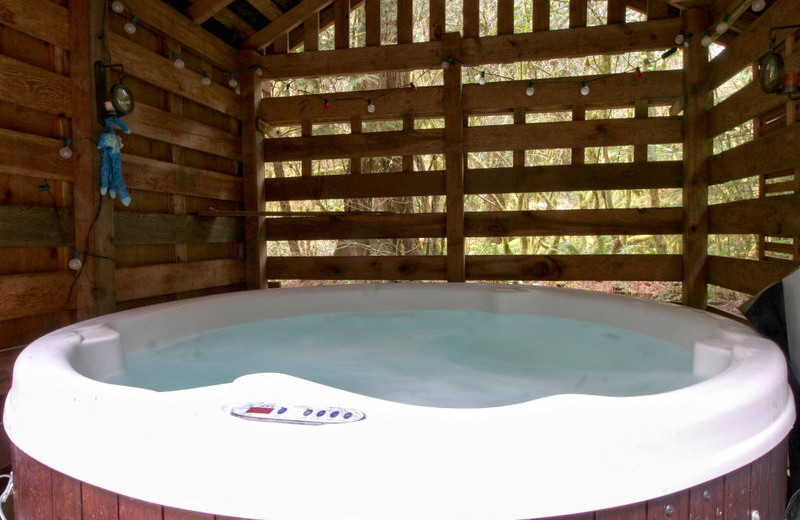 Cabin hot tub at Mt. Baker Lodging.