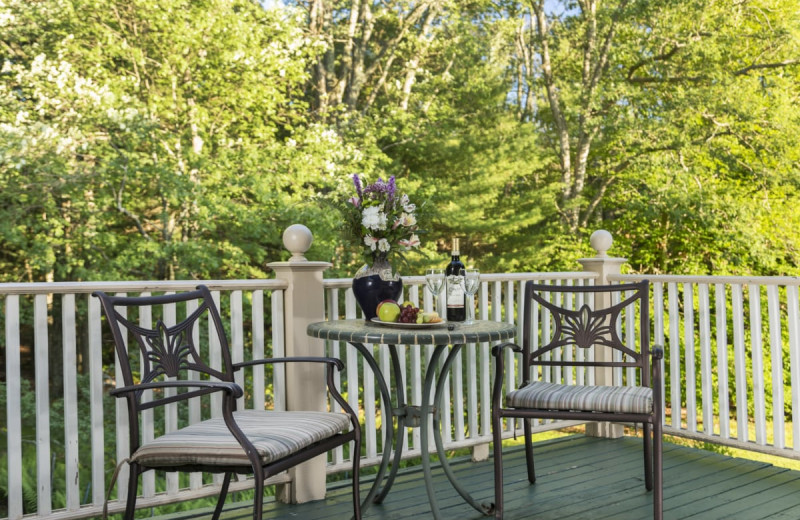 Guest balcony at Inn At Lake Joseph.