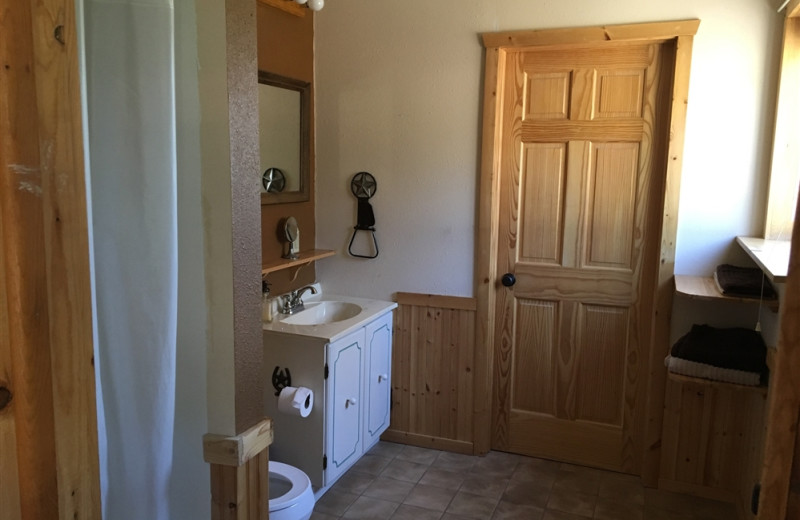 Guest bathroom at Ghost Canyon Ranch.