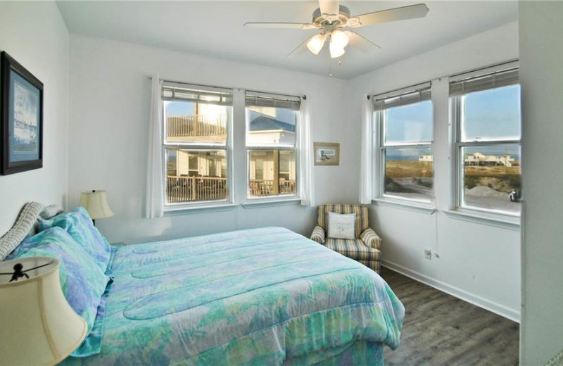 Rental bedroom at Dauphin Island Beach Rentals, LLC.