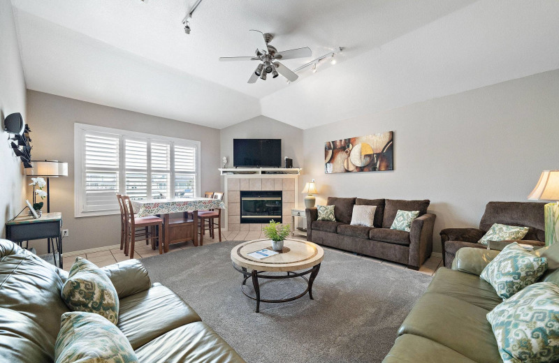 Rental living room at Gary Greene Vacation Rentals.