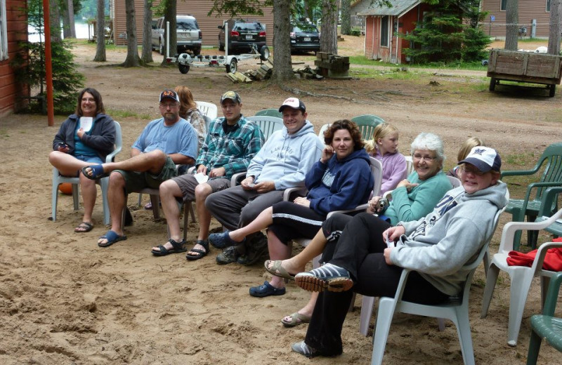 Family at Idle Hours Resort.