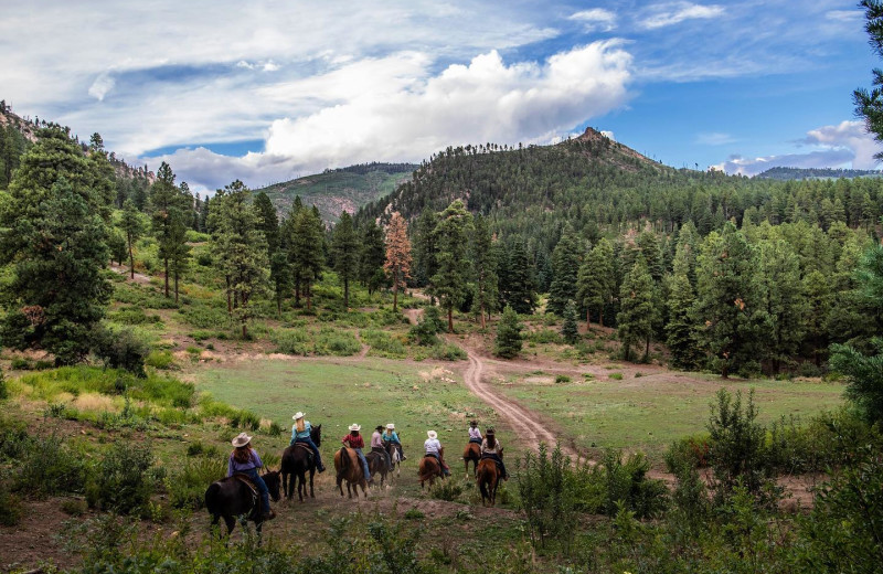 Horseback riding at Colorado Trails Ranch.