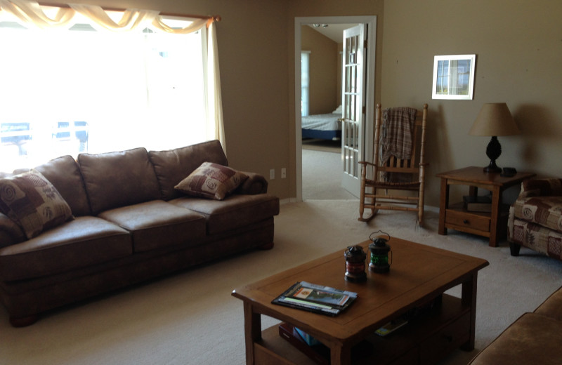 Guest room at Inn on Lac Labelle.
