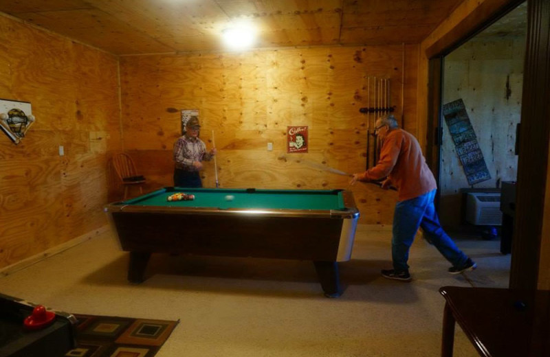 Billiards at Granite Springs Lodge.