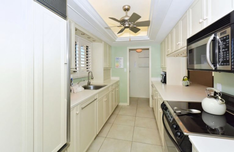 Rental kitchen at El Presidente Condos.