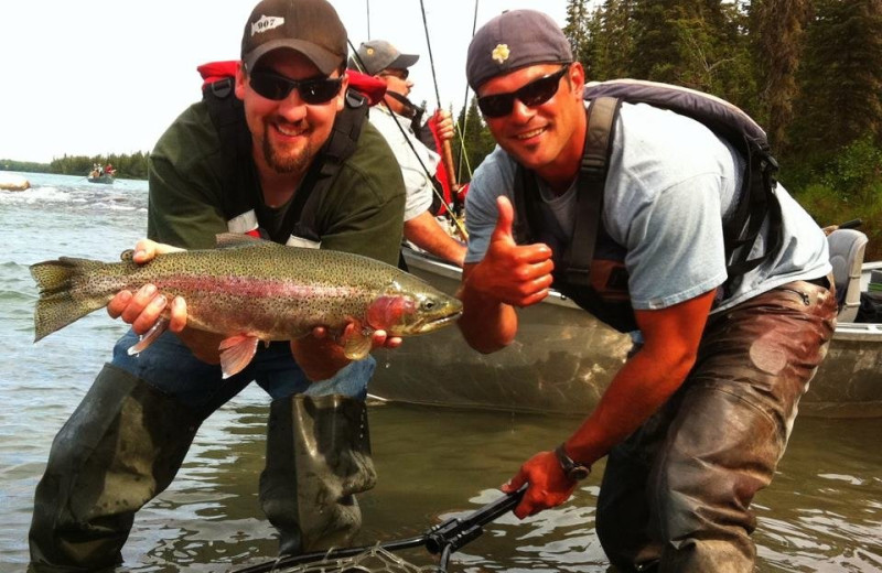 Fishing at Kenai River Drifters Lodge.