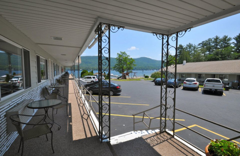 Porch view at Marine Village Resort.