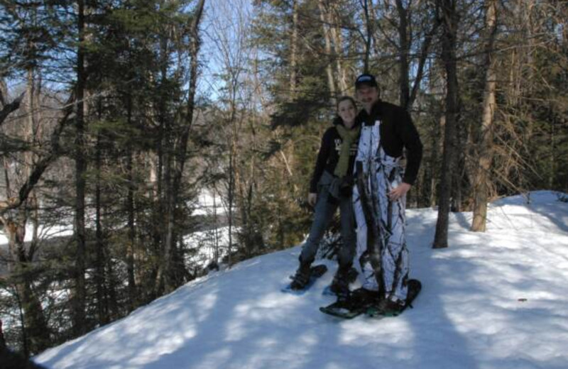 Snowshoeing at S & J Lodge.