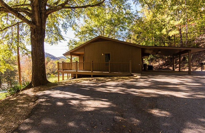 Cabin exterior at Buckhorn Lake State Resort Park.