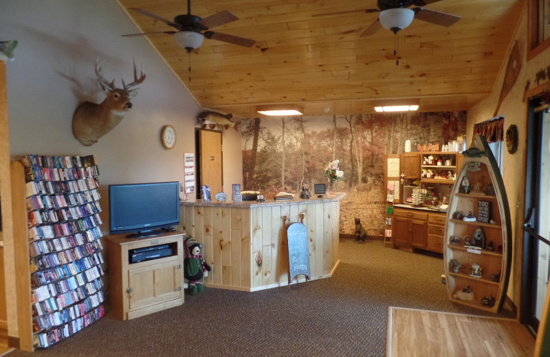 Lobby at Chicaugon Lake Inn.