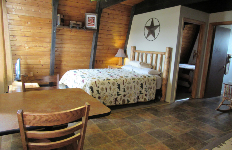 Cabin interior at The Drift Lodge.