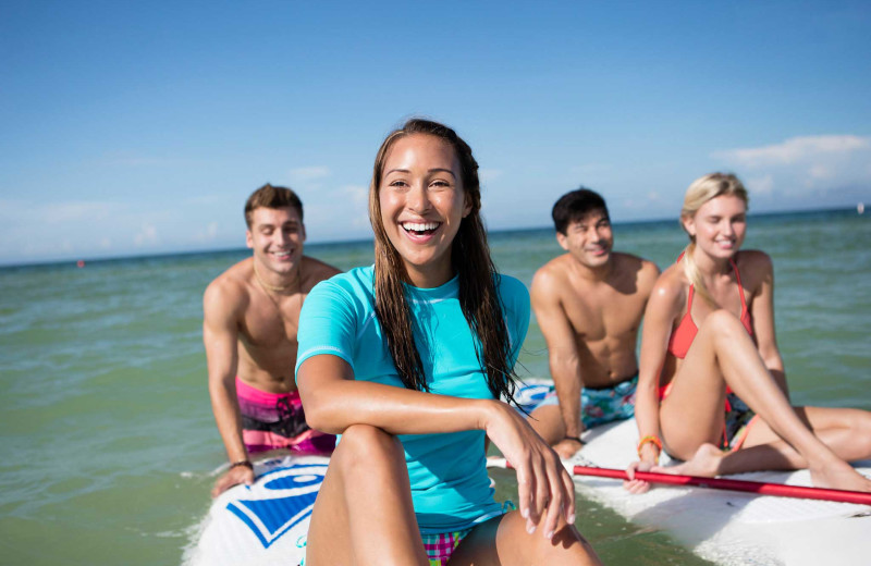 Paddle boarding at TradeWinds Island Grand.