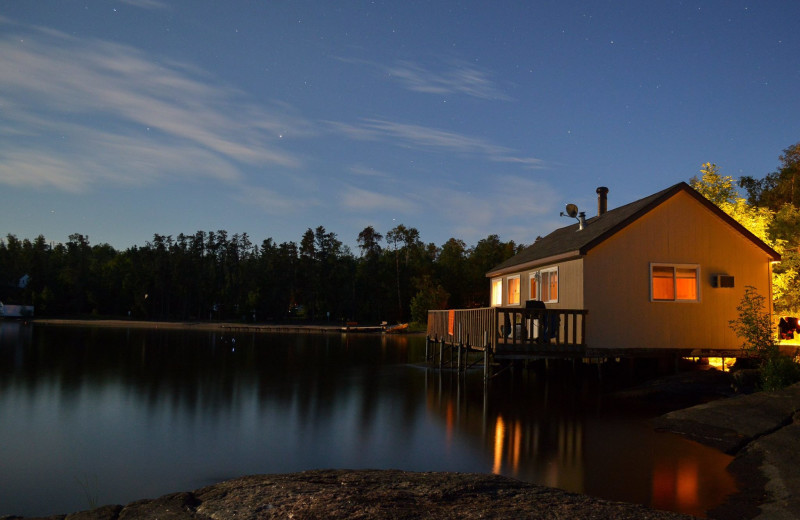 Cottage exterior at Big Whiteshell Lodge.