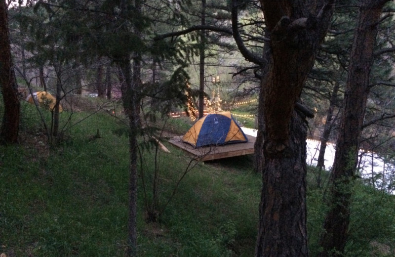 Camping at Boulder Adventure Lodge.