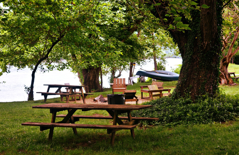 Picnic area at Rainbow Drive Resort.