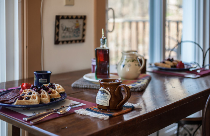 Dining at Inn at Buck Hollow Farm.