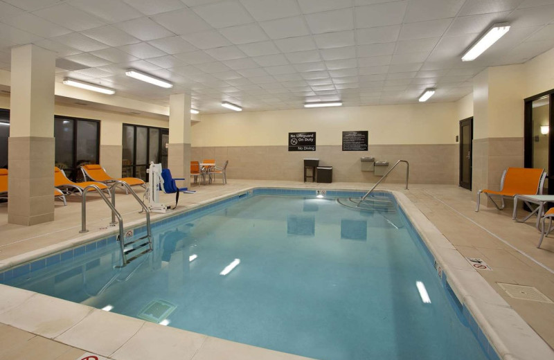 Indoor pool at Hampton Inn 