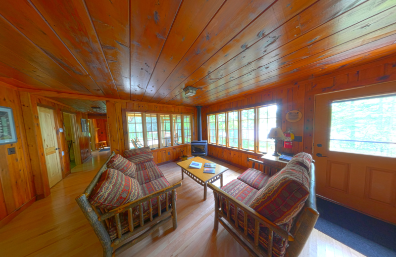 Cabin living room at YMCA Camp Du Nord.