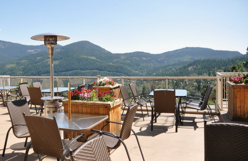 Patio at The Prestige Mountain Resort & Conference Centre.