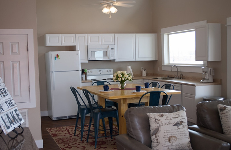Cabin kitchen at D'Arbonne Pointe.
