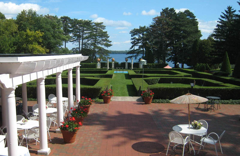 Patio view at Geneva on the Lake.