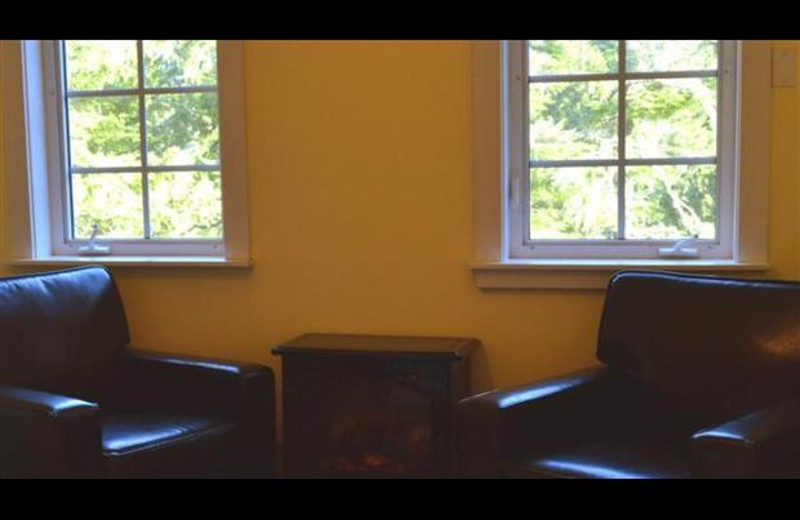 Bedroom sitting area at Sutton Cottage.