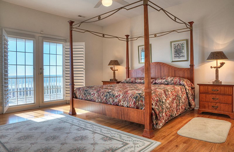 Rental bedroom at Grand Strand Vacations.