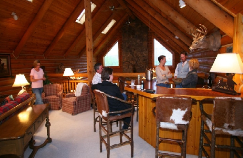 Lodge interior at The Hideout Lodge & Guest Ranch.