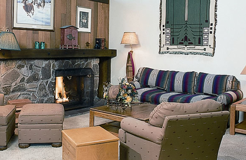 Condo living room at Aston Lakeland Village.