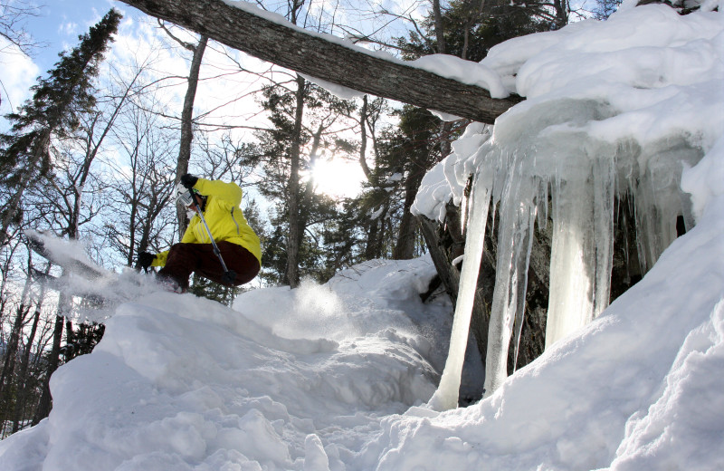 Skiing at Aqua Log Cabin Resort.