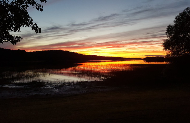 Sunset at Elk Lake Wilderness Resort.