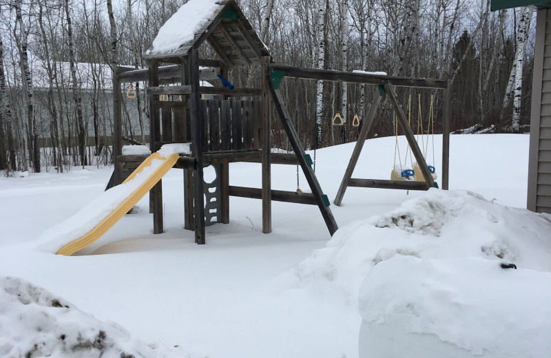 Playground at Linder's HideAway Cabins.