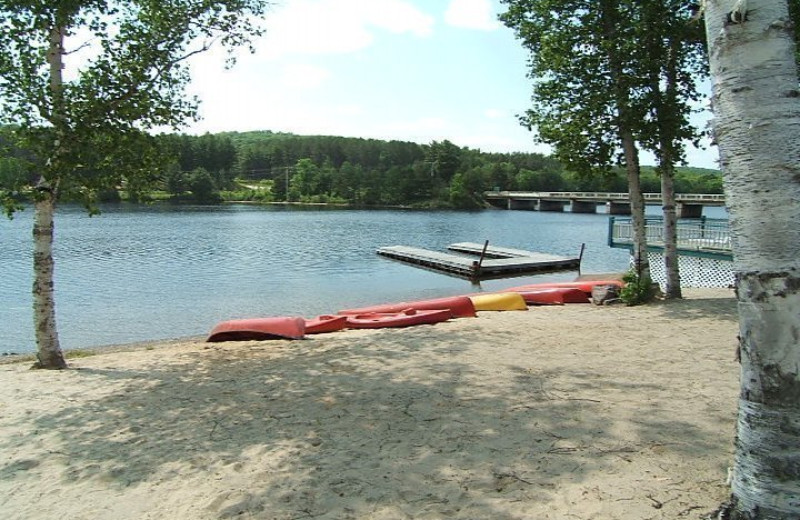 Beach at Algonquin Lakeside Inn.