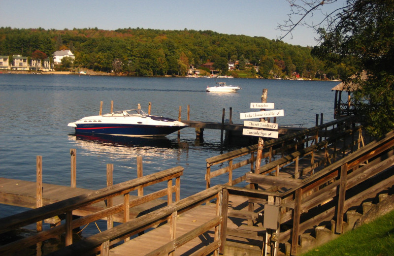 Docks at Mill Falls at the Lake.