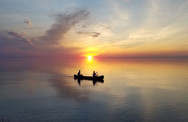 Canoeing at The Shallows Resort.