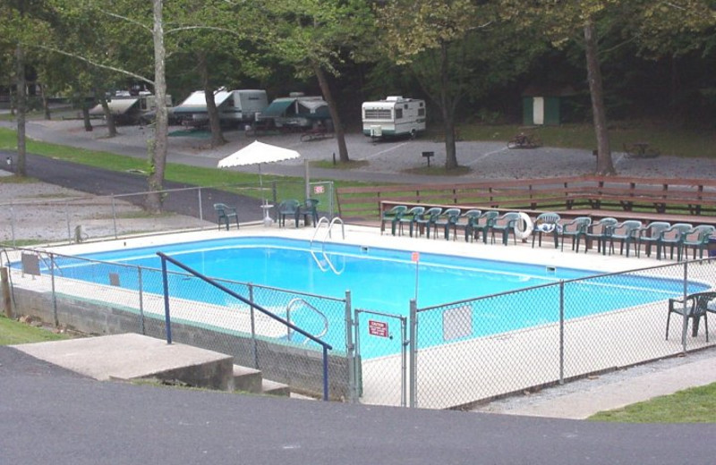 Outdoor pool at Holiday Hills Resort.