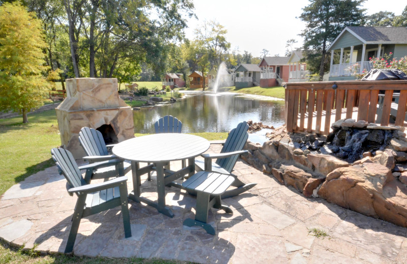 Guest patio at Mill Creek Ranch Resort.