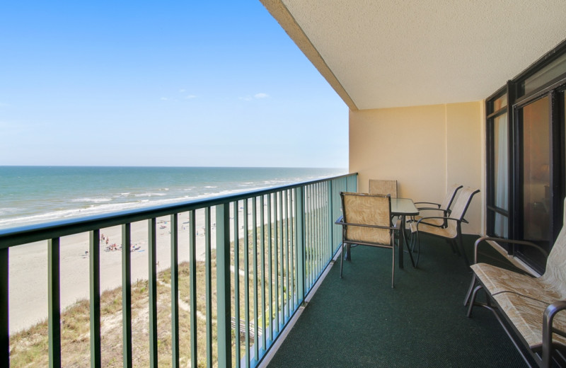 Rental balcony at Seaside Vacations.