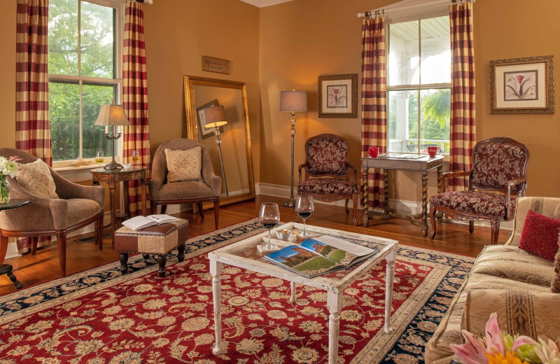 Living room at Orchard House Bed & Breakfast.