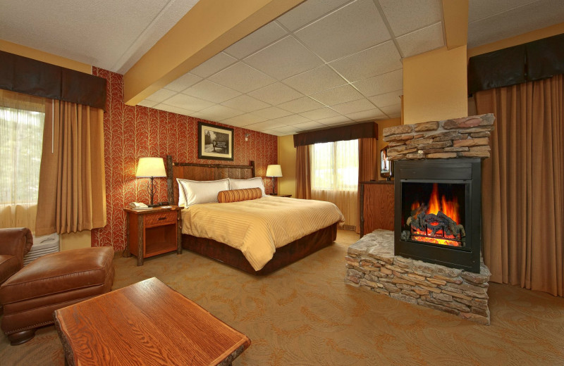 Guest room at Old Creek Lodge.