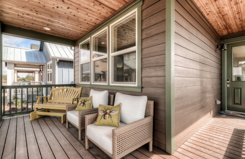 rental porch at Oyhut Bay Seaside Village.