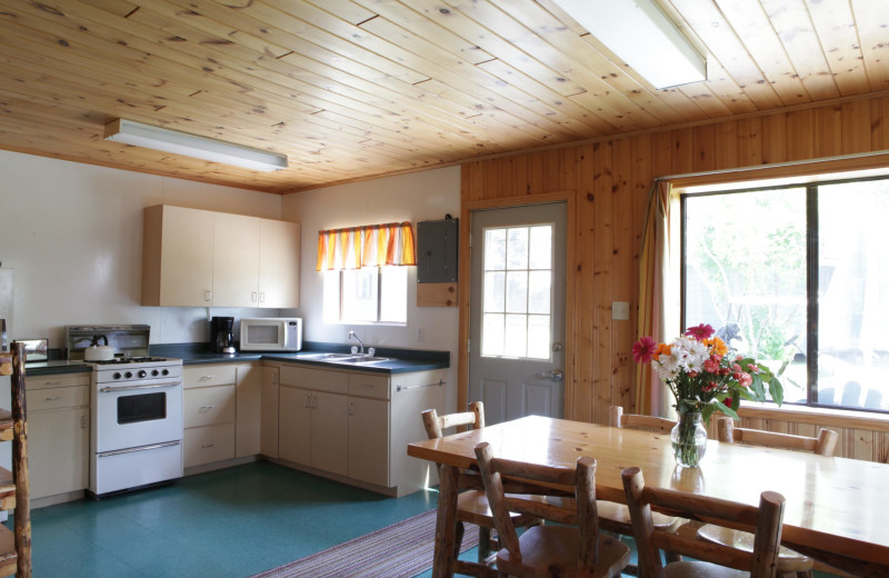 Cottage kitchen at Southview Cottages Resort.