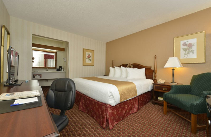 Guest room at Green Tree Inn.